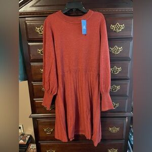 Cupshe Red Long Sleeve Dress